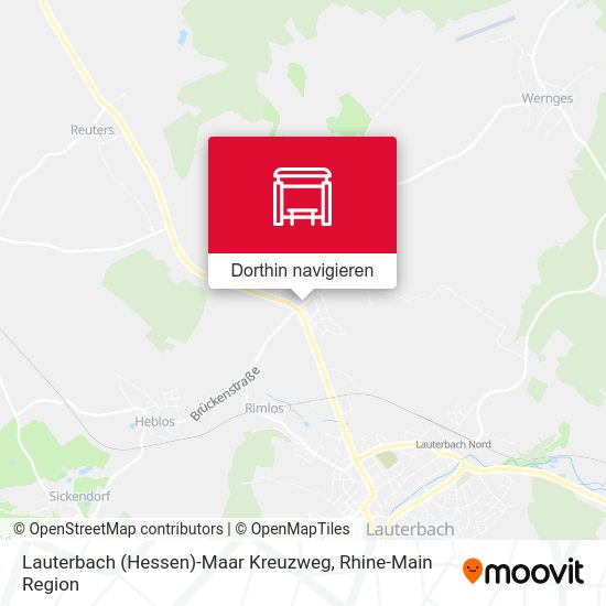 Lauterbach (Hessen)-Maar Kreuzweg Karte