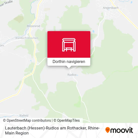 Lauterbach (Hessen)-Rudlos am Rothacker Karte