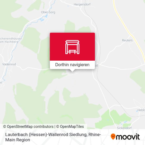 Lauterbach (Hessen)-Wallenrod Siedlung Karte