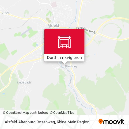 Alsfeld-Altenburg Rosenweg Karte