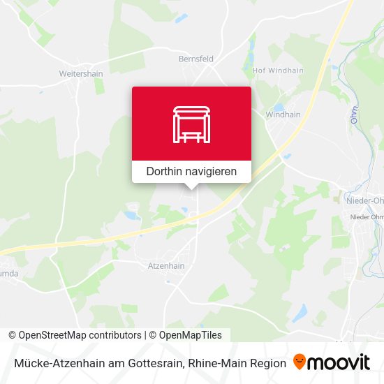 Mücke-Atzenhain am Gottesrain Karte