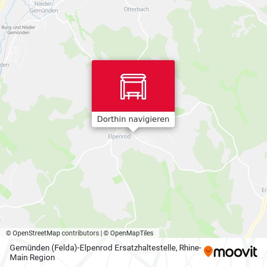 Gemünden (Felda)-Elpenrod Ersatzhaltestelle Karte
