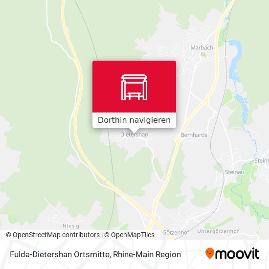 Fulda-Dietershan Ortsmitte Karte