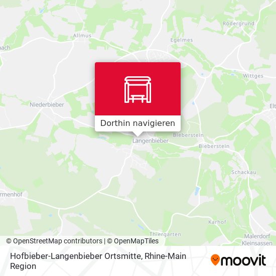 Hofbieber-Langenbieber Ortsmitte Karte
