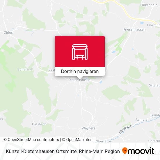 Künzell-Dietershausen Ortsmitte Karte
