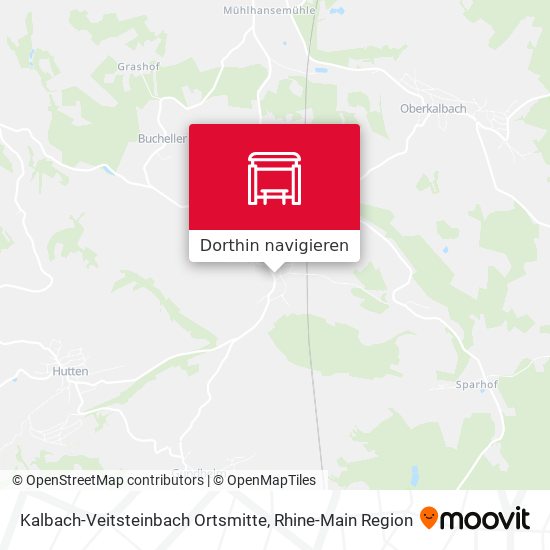 Kalbach-Veitsteinbach Ortsmitte Karte