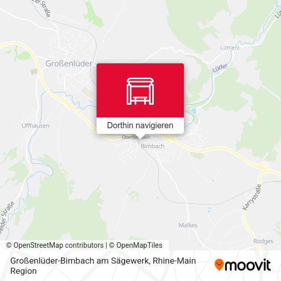 Großenlüder-Bimbach am Sägewerk Karte