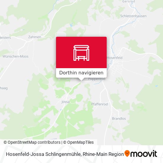Hosenfeld-Jossa Schlingenmühle Karte