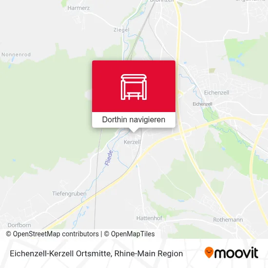 Eichenzell-Kerzell Ortsmitte Karte