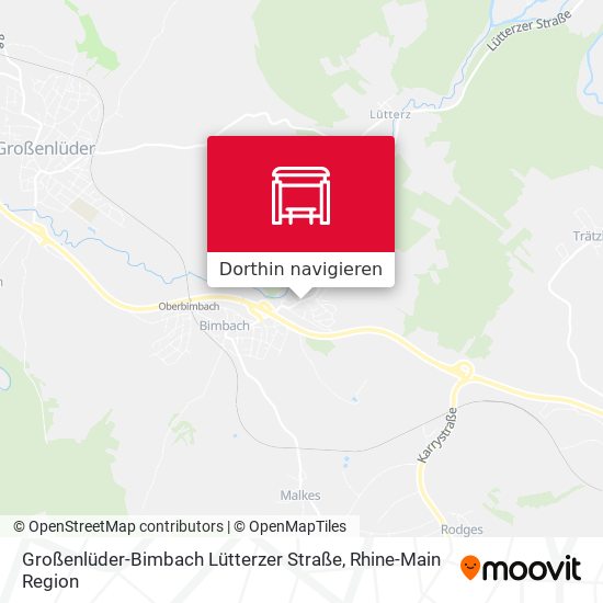 Großenlüder-Bimbach Lütterzer Straße Karte