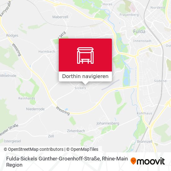 Fulda-Sickels Günther-Groenhoff-Straße Karte