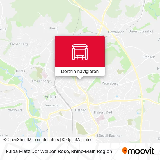 Fulda Platz Der Weißen Rose Karte