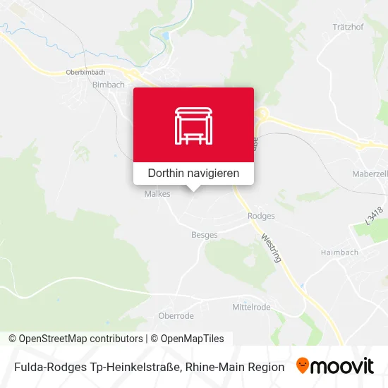 Fulda-Rodges Tp-Heinkelstraße Karte