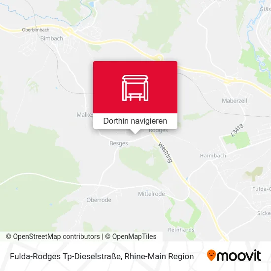 Fulda-Rodges Tp-Dieselstraße Karte