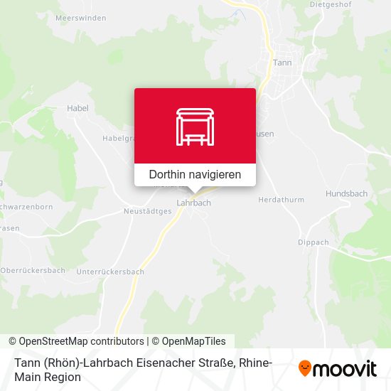 Tann (Rhön)-Lahrbach Eisenacher Straße Karte