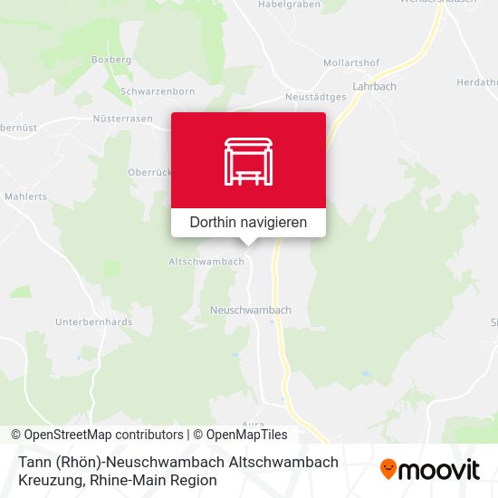Tann (Rhön)-Neuschwambach Altschwambach Kreuzung Karte