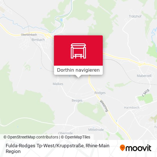 Fulda-Rodges Tp-West / Kruppstraße Karte