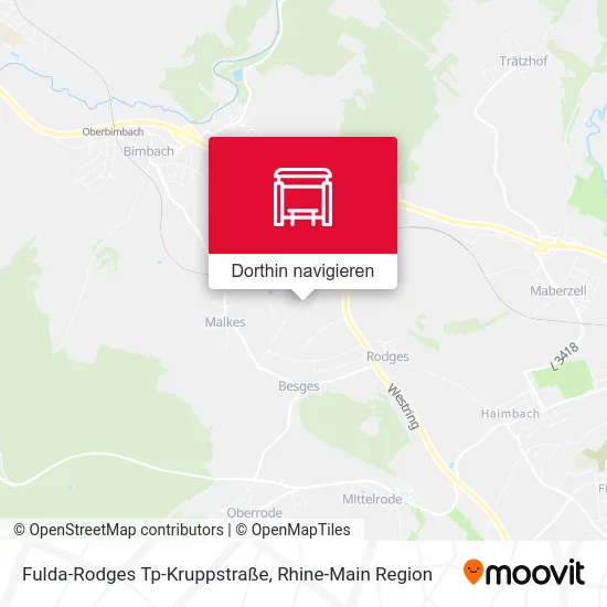 Fulda-Rodges Tp-Kruppstraße Karte