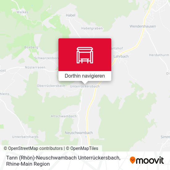 Tann (Rhön)-Neuschwambach Unterrückersbach Karte