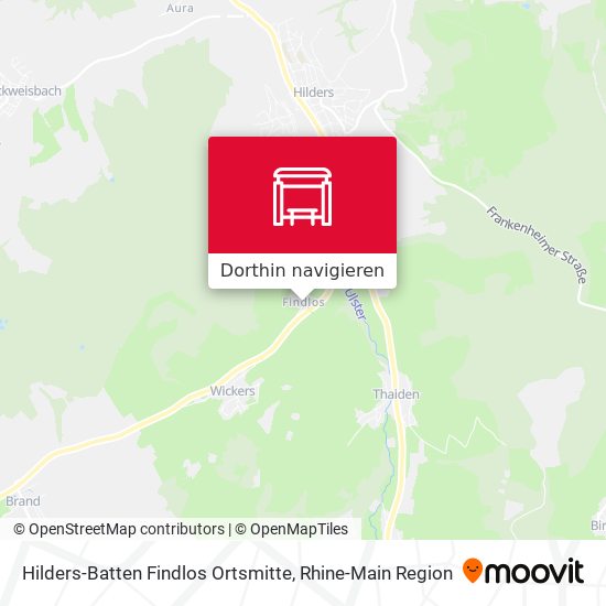 Hilders-Batten Findlos Ortsmitte Karte