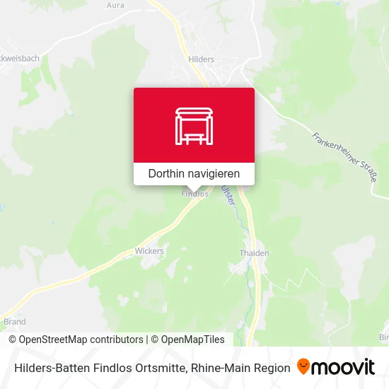 Hilders-Batten Findlos Ortsmitte Karte