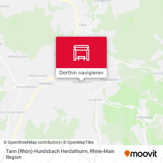 Tann (Rhön)-Hundsbach Herdathurm Karte