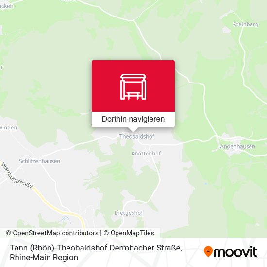 Tann (Rhön)-Theobaldshof Dermbacher Straße Karte