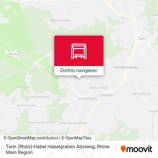 Tann (Rhön)-Habel Habelgraben Abzweig Karte