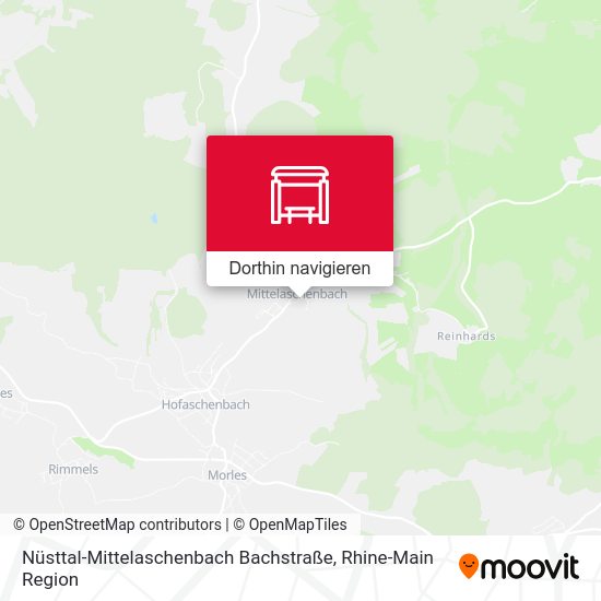 Nüsttal-Mittelaschenbach Bachstraße Karte