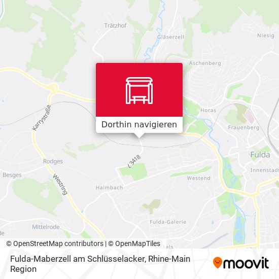 Fulda-Maberzell am Schlüsselacker Karte