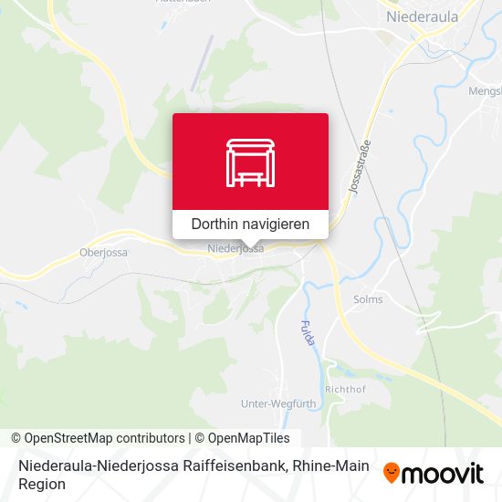 Niederaula-Niederjossa Raiffeisenbank Karte