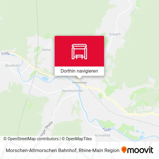 Morschen-Altmorschen Bahnhof Karte