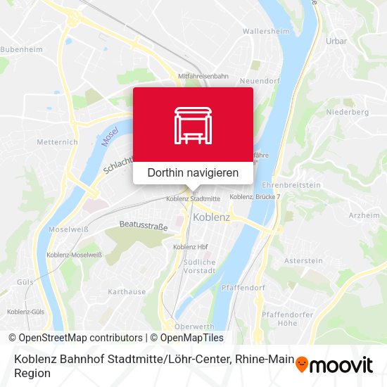 Koblenz Bahnhof Stadtmitte / Löhr-Center Karte