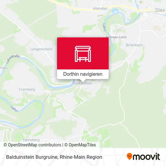 Balduinstein Burgruine Karte