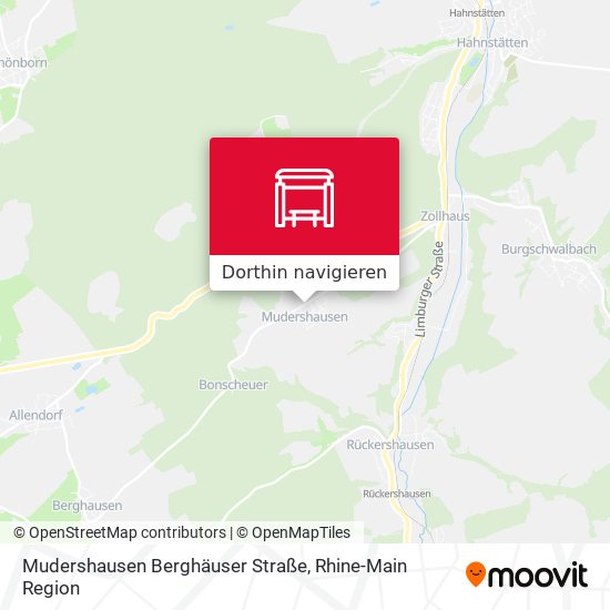 Mudershausen Berghäuser Straße Karte