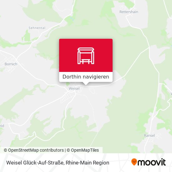Weisel Glück-Auf-Straße Karte