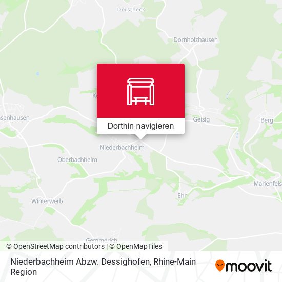 Niederbachheim Abzw. Dessighofen Karte