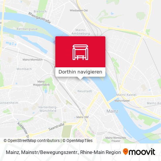 Mainz, Mainstr/Bewegungszentr. Karte