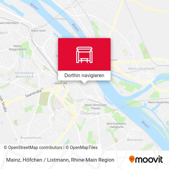 Mainz, Höfchen / Listmann Karte