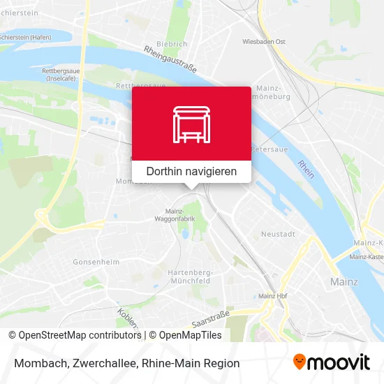 Mombach, Zwerchallee Karte