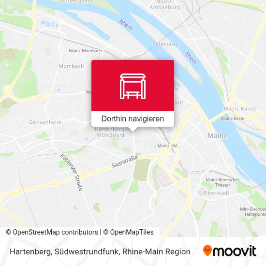 Hartenberg, Südwestrundfunk Karte