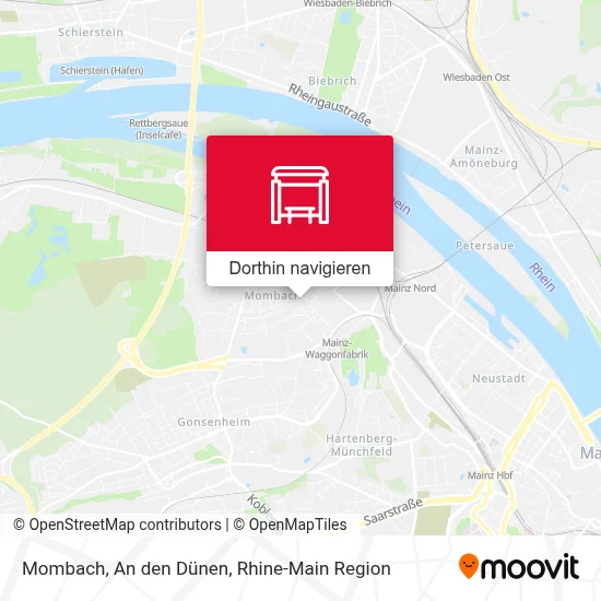 Mombach, An den Dünen Karte