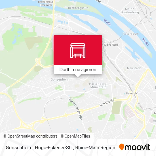 Gonsenheim, Hugo-Eckener-Str. Karte