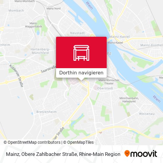Mainz, Obere Zahlbacher Straße Karte