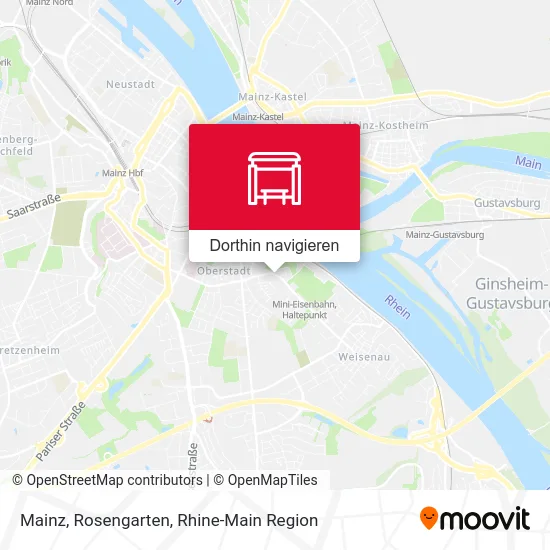 Mainz, Rosengarten Karte