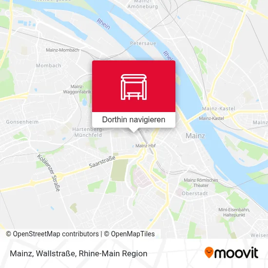 Mainz, Wallstraße Karte