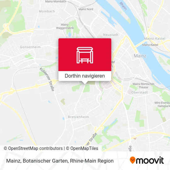 Mainz, Botanischer Garten Karte