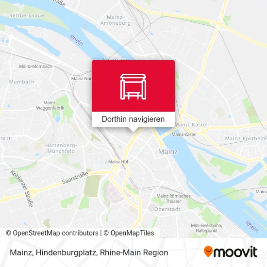 Mainz, Hindenburgplatz Karte