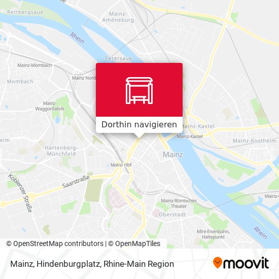 Mainz, Hindenburgplatz Karte