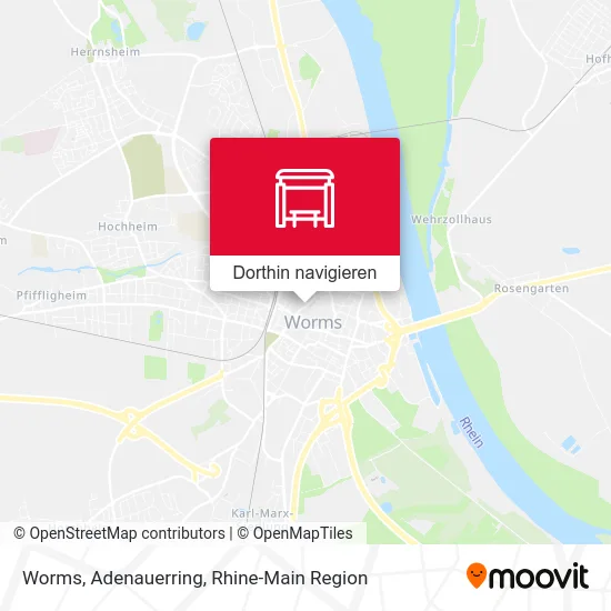 Worms, Adenauerring Karte
